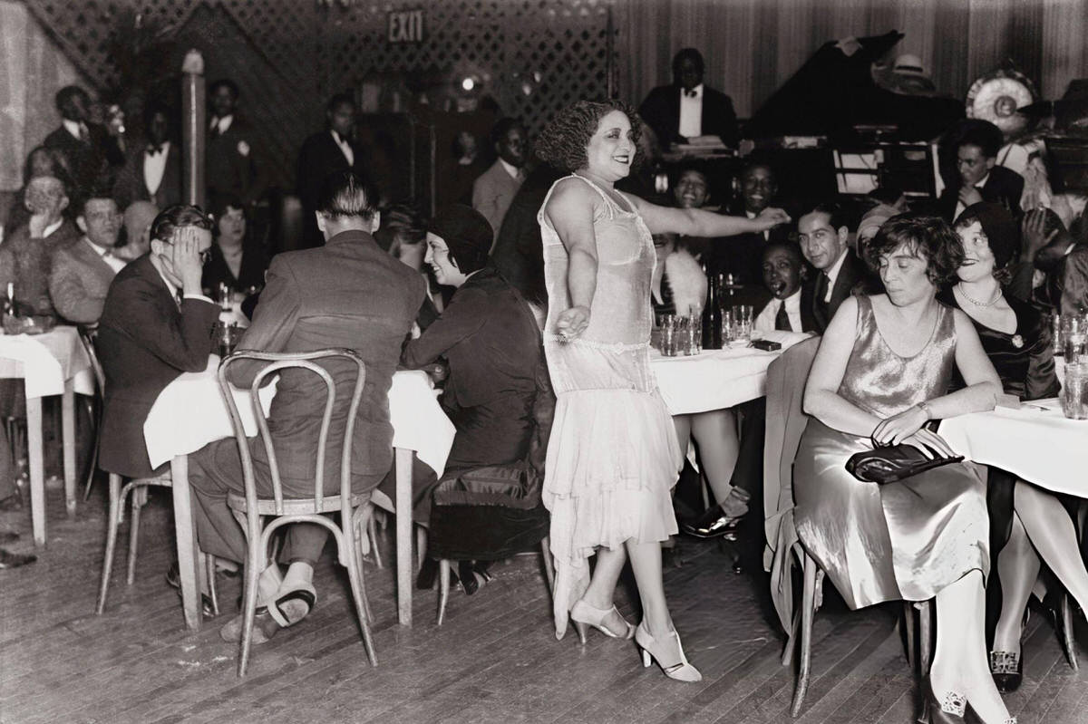 Dancer Performing For Patrons At Small'S Paradise Club, Harlem.