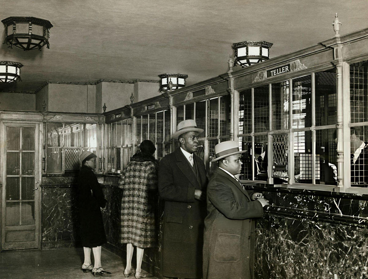 Interior Of The Dunbar National Bank, Harlem, 1927.