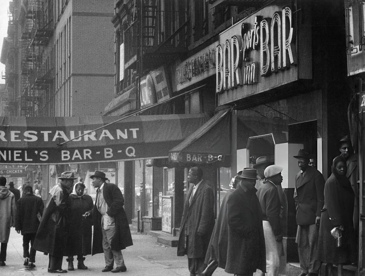 Group Meeting On Seventh Avenue, Harlem, 1956.