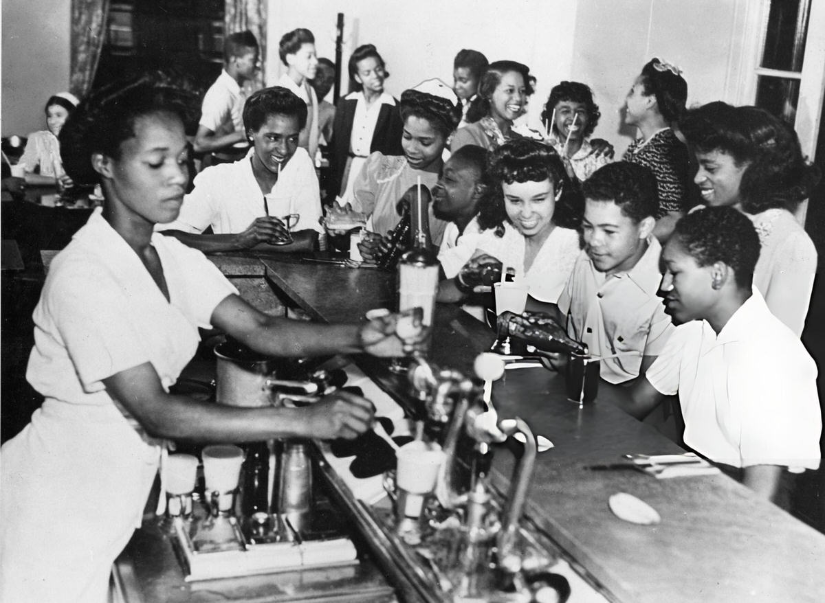 Teenagers At The Harlem Ywca Soda Fountain And Snack Bar, 1950.
