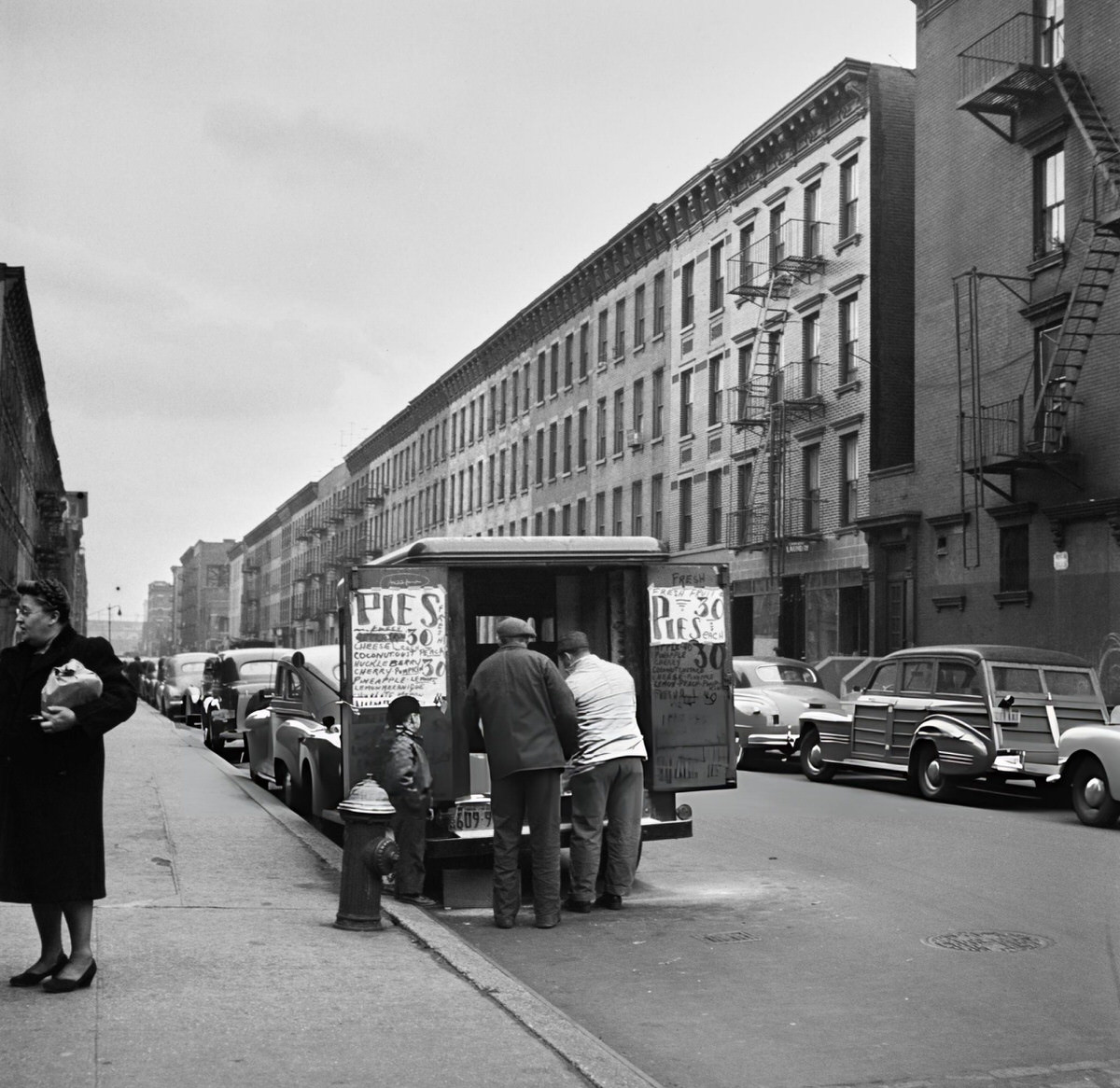 Vendor Selling Pies From The Back Of A Truck, Harlem, 1950.