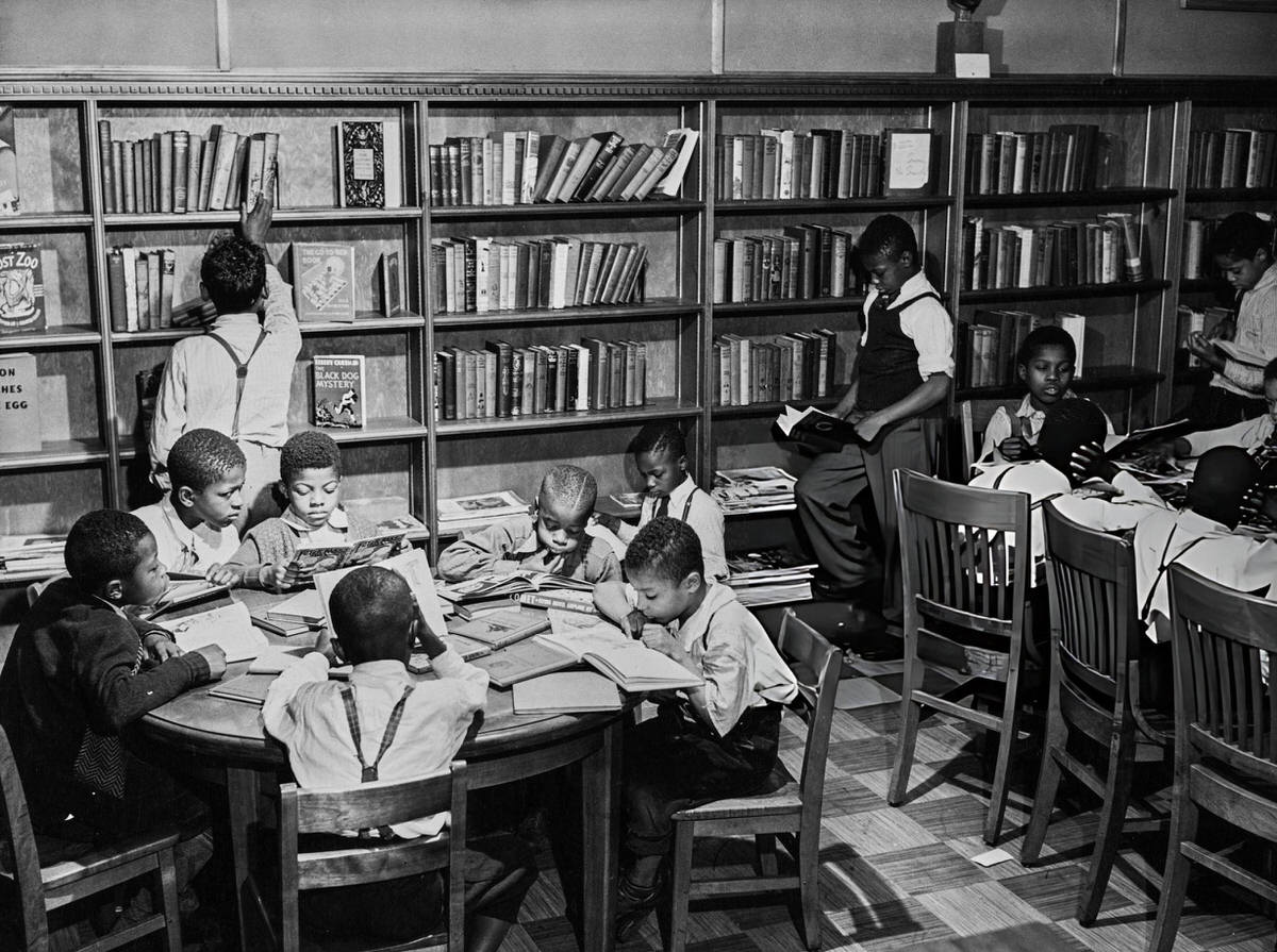 Boys Reading In The Library Of The Harlem Boys' Club, 1950.