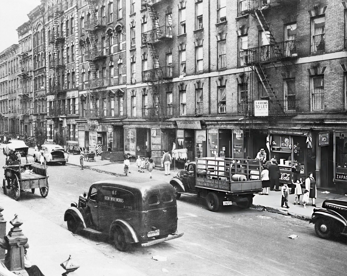 Slum Apartments In East Harlem, 1950.