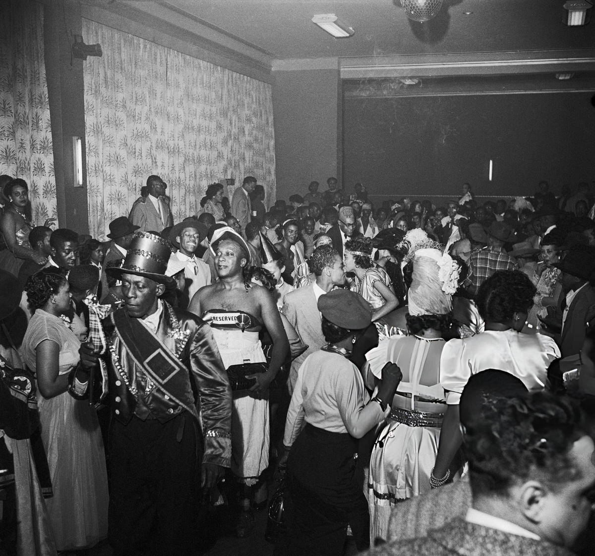 Mardi Gras Celebration At The Audubon Ballroom Crowning A King Of Harlem, 1953.