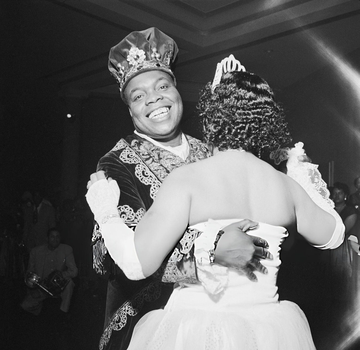 King Of Harlem Peter Peterson Dancing With His Wife At The Audubon Ballroom, 1953.