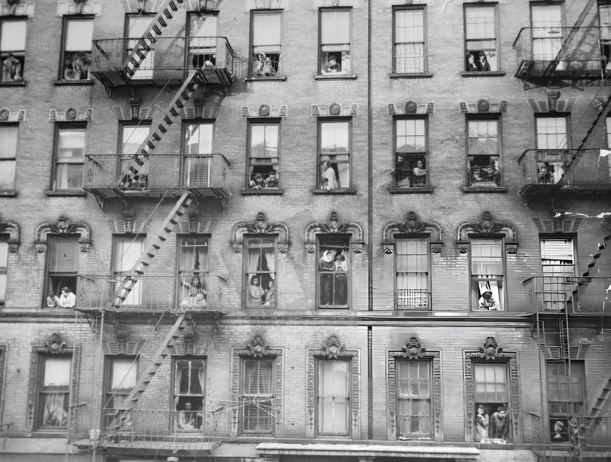 Tenants Watching A Shootout, Harlem.