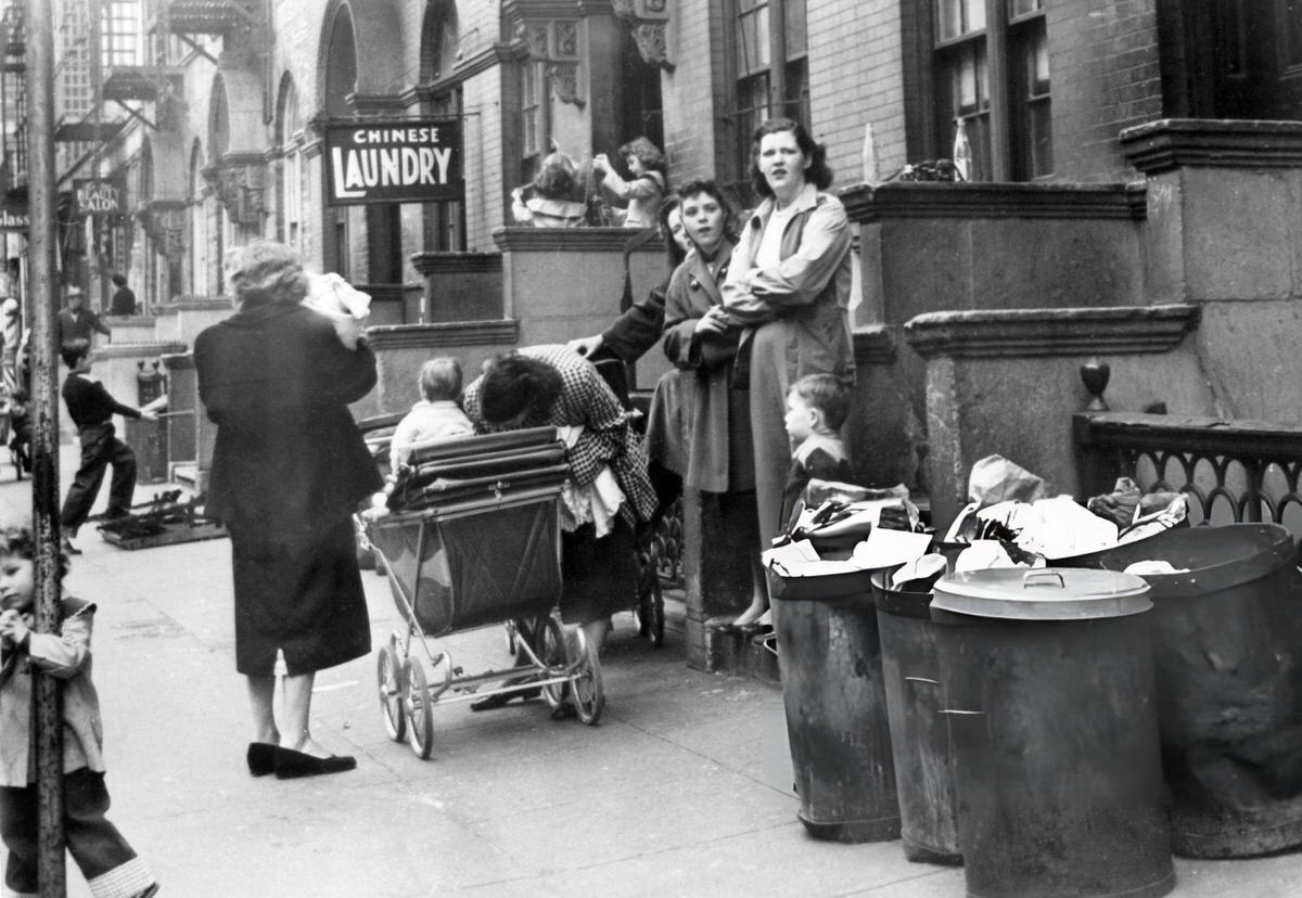 Daily Life On West 119Th Street, Harlem, 1956.
