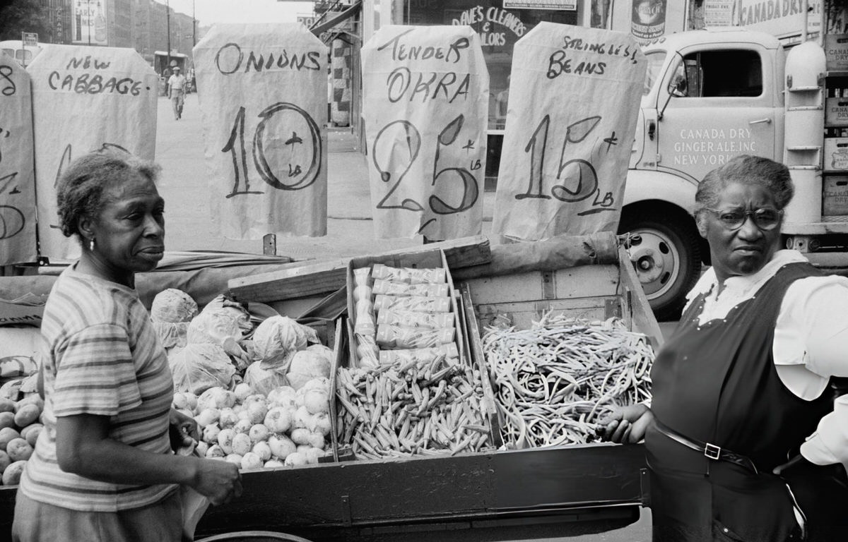 Women Shopping At A Market, Harlem, 1957.