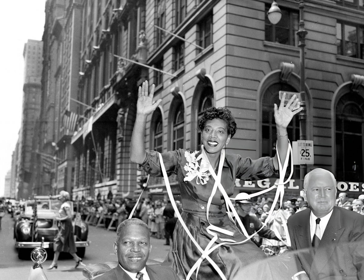Ticker Tape Parade For Wimbledon Champion Althea Gibson On Lower Broadway, 1957.