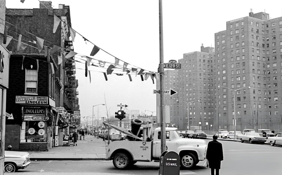 Street Scene In Harlem, 1963.
