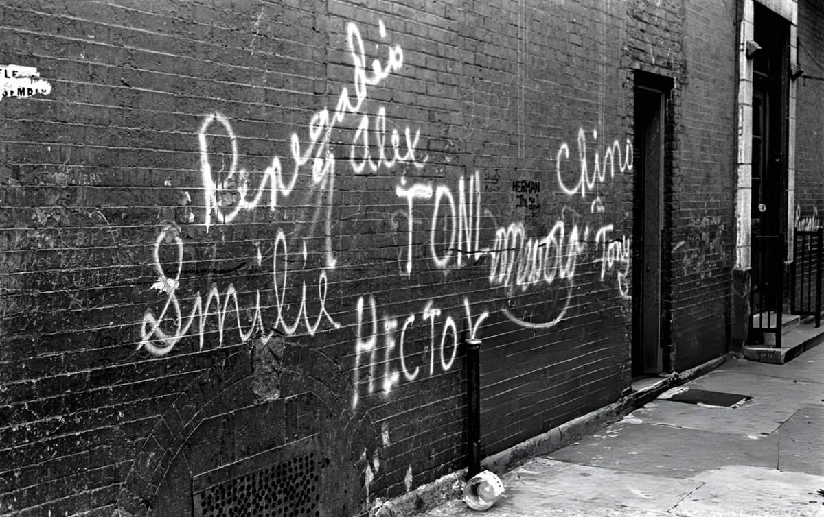 Graffiti On A Building In Harlem, 1963.