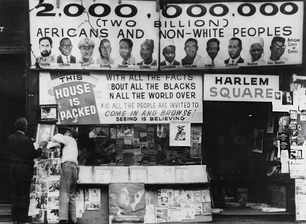 Lewis H. Michaux At The National Memorial African Book Store On Seventh Avenue, Harlem, 1967.