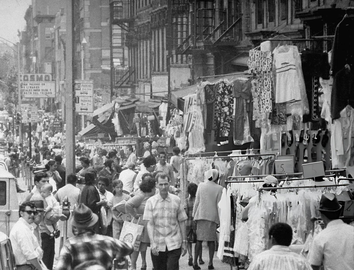 Outdoor Merchandising On East 116Th Street, East Harlem, 1968.