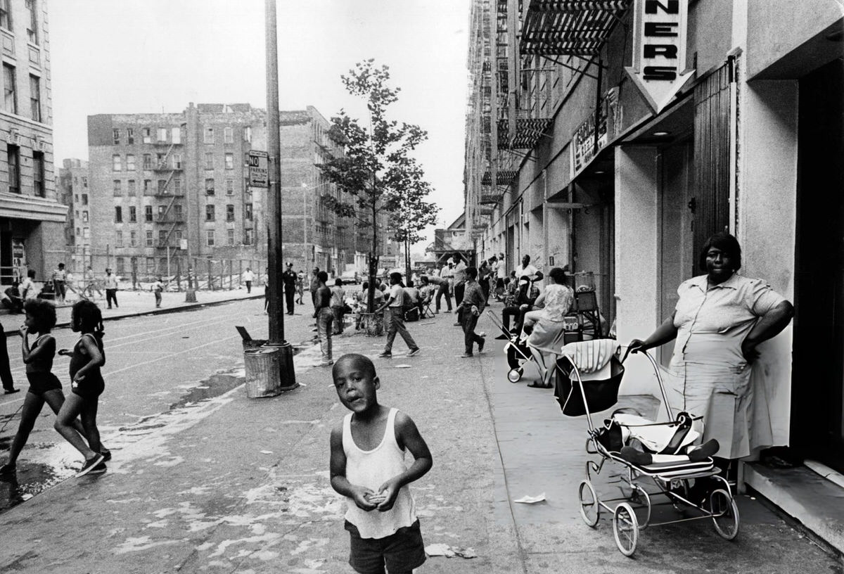 Street Scene In Harlem.