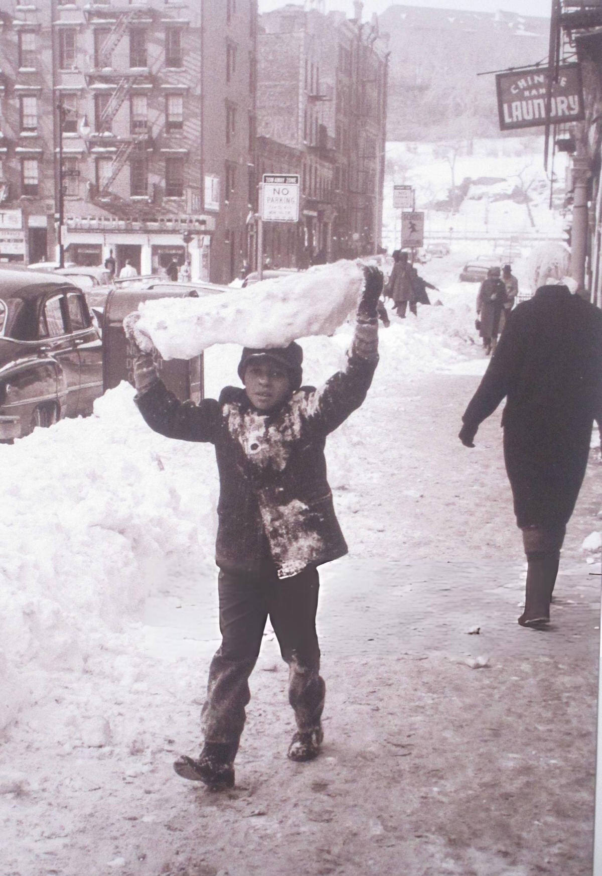 Boys Playing In The Snow, Harlem, 1960.