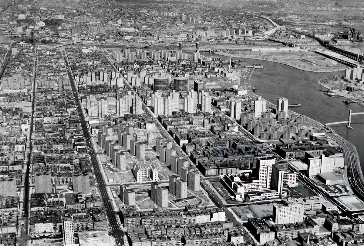Aerial View Of A Housing Development In Harlem, 1962.