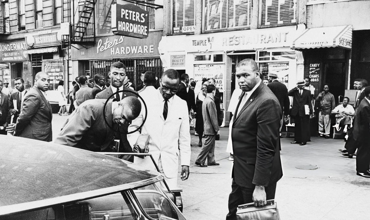 Malcolm X At The Temple No. 7 Restaurant On Lenox Avenue, Harlem, 1963.