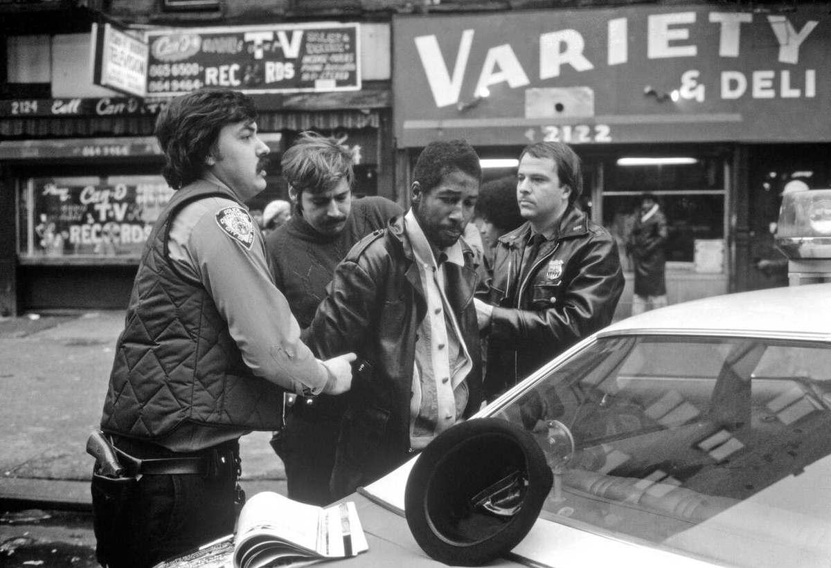 Police Officers Making An Arrest In Harlem, 1977.