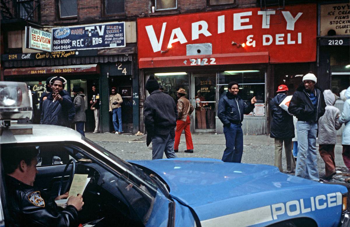 Police Officer In A Patrol Car From The 28Th Precinct, Harlem, 1978.
