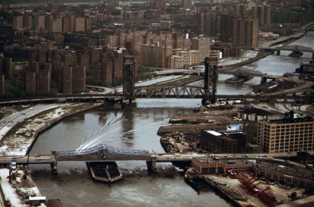 Harlem River With Harlem On The Left And The Bronx On The Right, 1973.