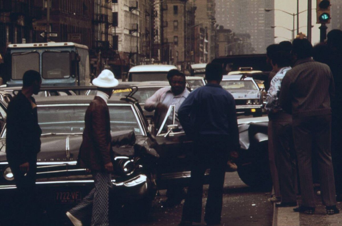 Traffic Congestion, Harlem, 1973.