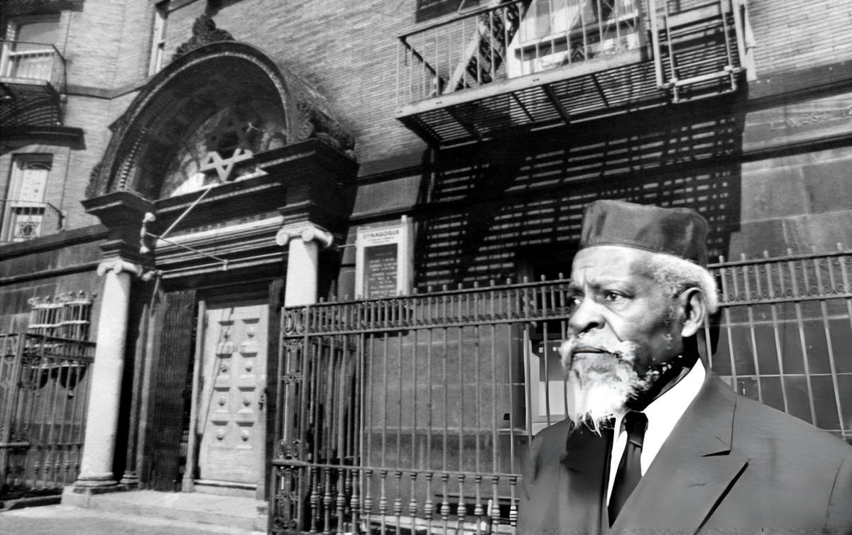 Rabbi Wentworth A. Matthew Leading The Ethiopian Hebrew Congregation, Harlem, 1970.