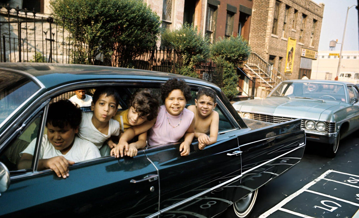 Children Sitting In A Car, Harlem, 1970.
