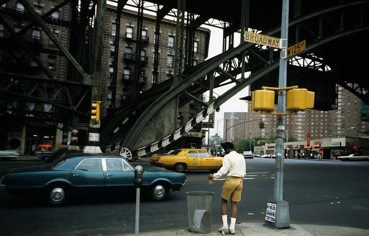 Intersection Of Broadway And West 125Th Avenue, Harlem, 1970.
