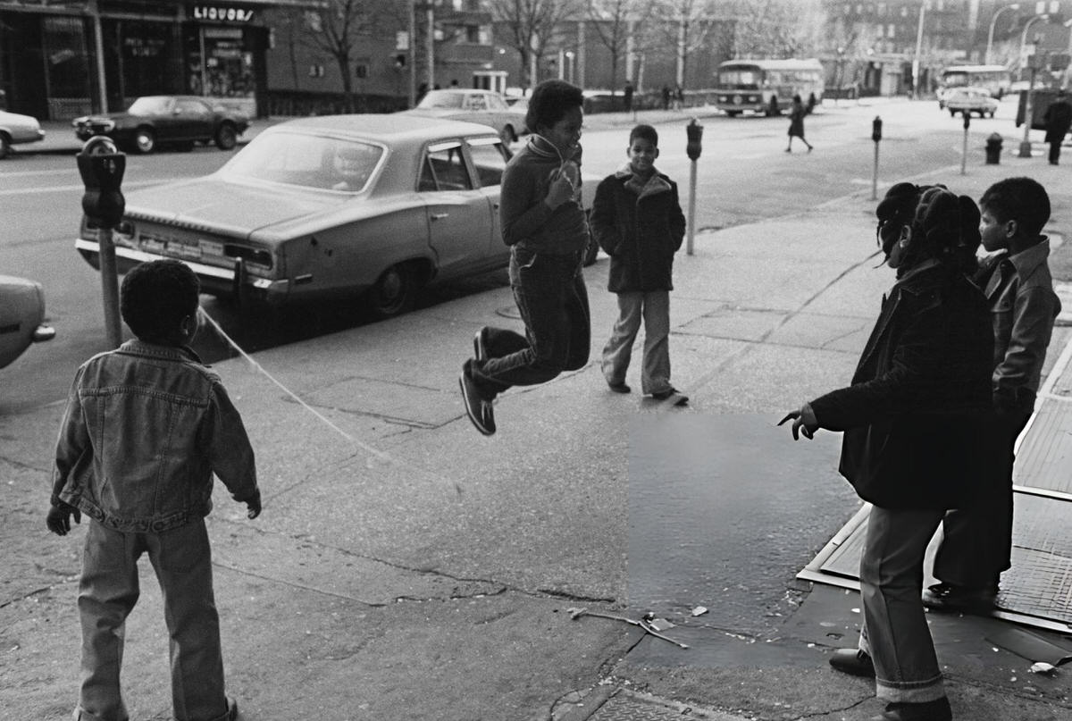 Children Playing Jump Rope On A Harlem Street, 1982.