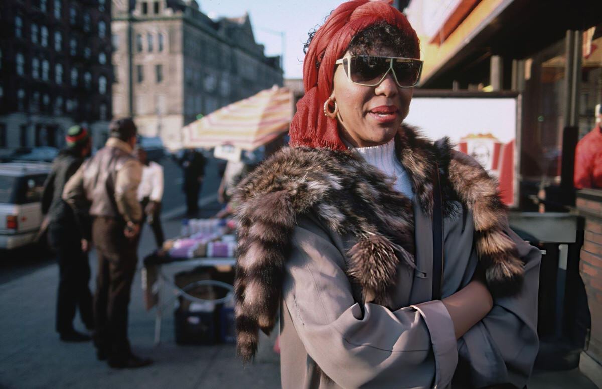 Woman In A Fur Coat, Harlem, 1986.