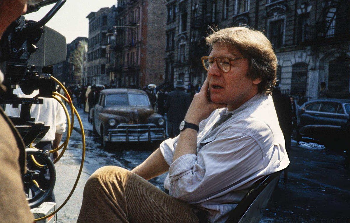 Director Alan Parker Filming A Procession For Angel Heart In Harlem, 1986.