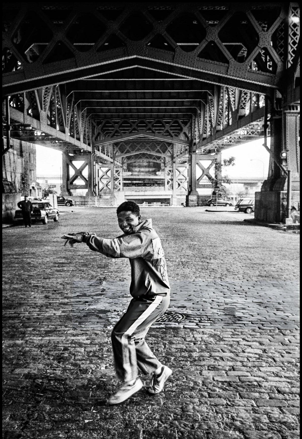 Rapper Mc Breeze In Harlem, 1987.