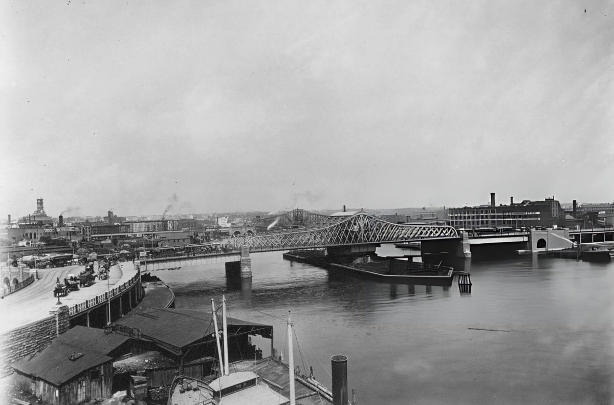 Third Avenue Bridge And The Harlem River, New York, 1895.