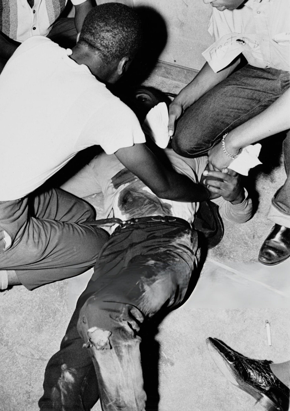 Young Man Shot By Police During The Harlem Riots, 1964.