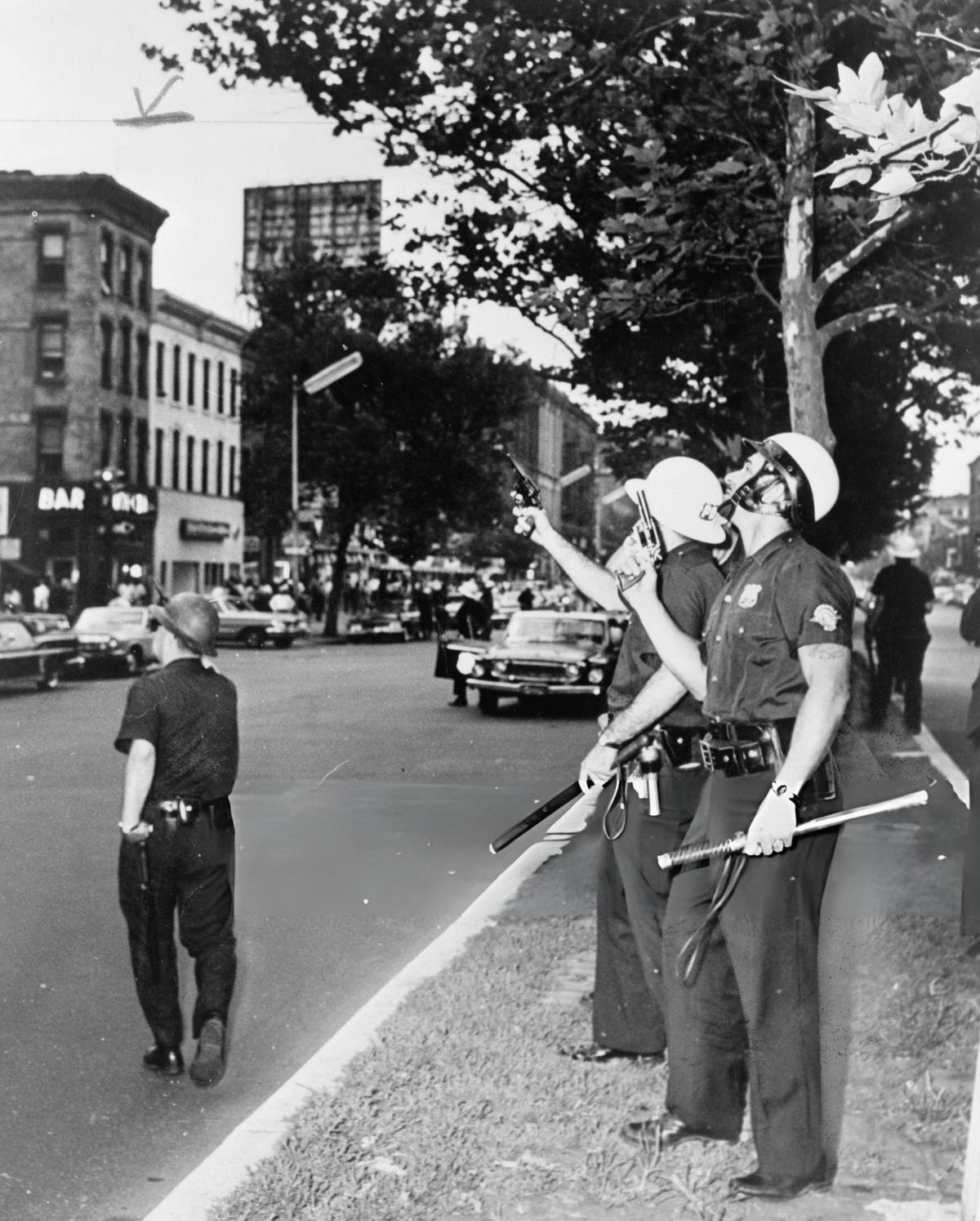 Police In Harlem During The July 1964 Race Riots, New York.