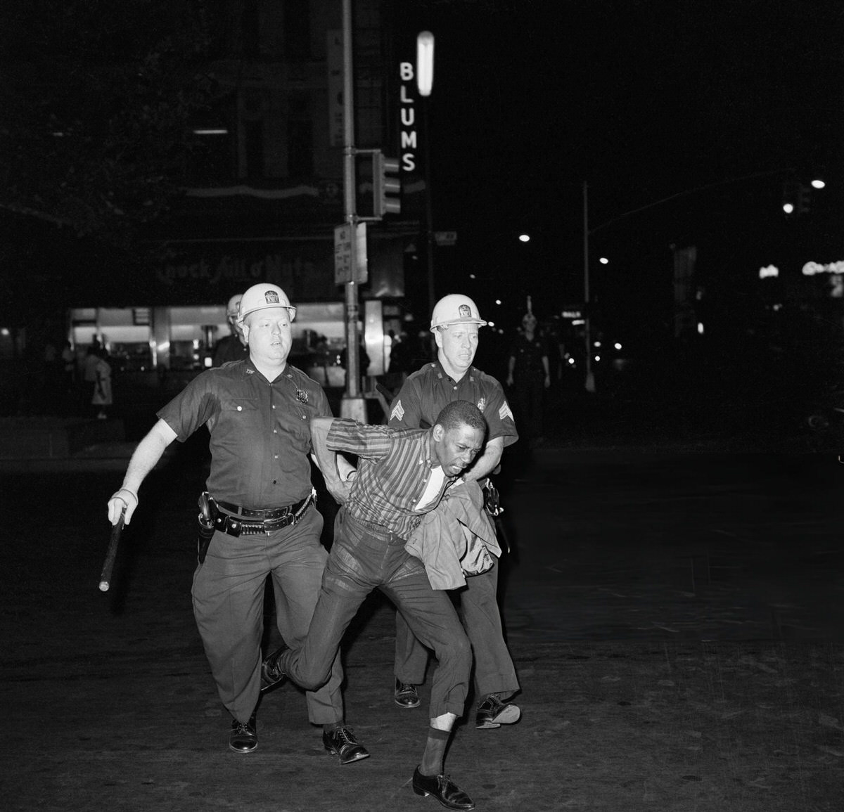 Police Taking A Young Man Into Custody On 125Th Street, Harlem, 1964.