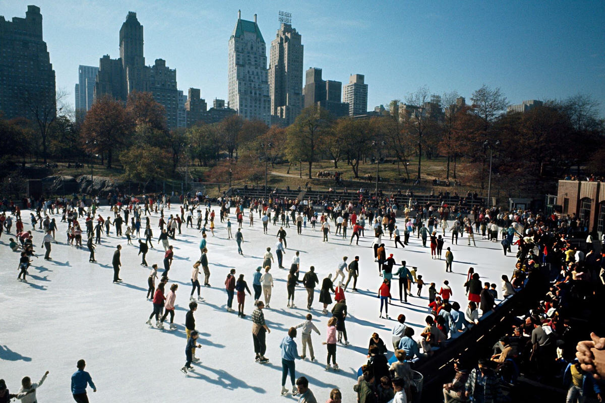 Skating At The Central Park Ice Rink, Manhattan, 1965.