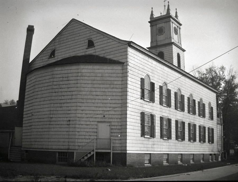 Rear View Of The First Presbyterian Church On The West Side Of Clinton Avenue North Of Jamaica Avenue, 1923.