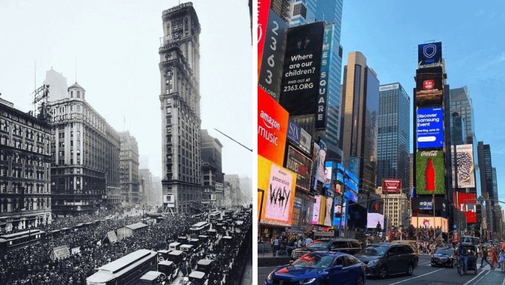 Times Square, Manhattan, 1919–2022.