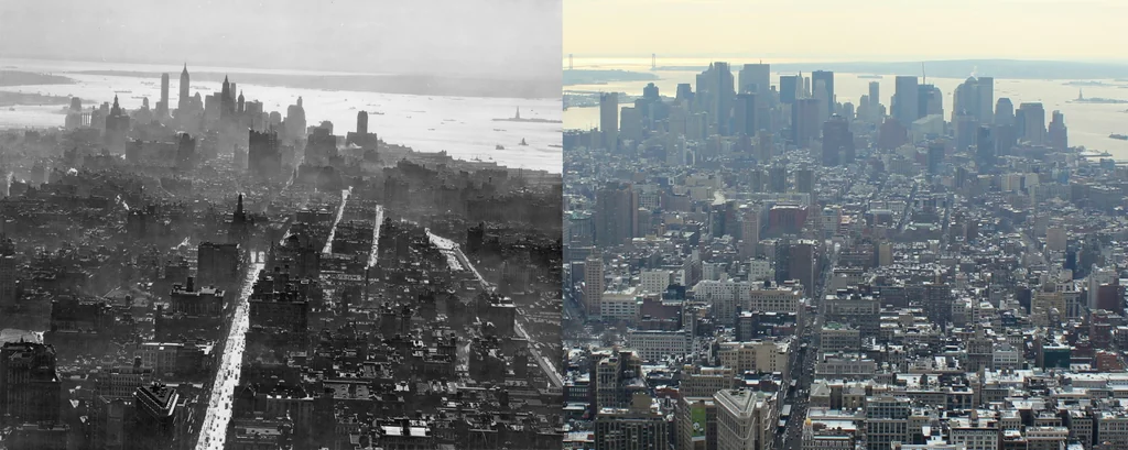 Looking South From The Empire State Building, Manhattan, 1931–2011.
