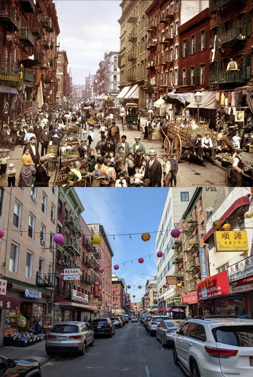 Mulberry Street, Little Italy, Manhattan, 1900–2022.