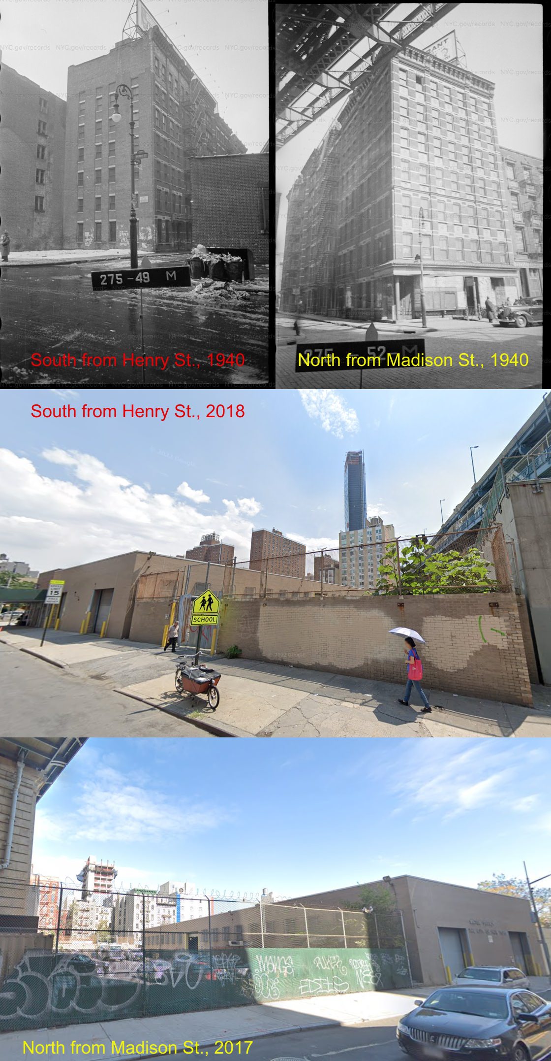 Birmingham Street, Manhattan, 1940–2018. Eliminated By The Early 1960S, This Street Has Been Replaced By A Nyc Department Of Environmental Protection Garage And The Adjoining Yard.