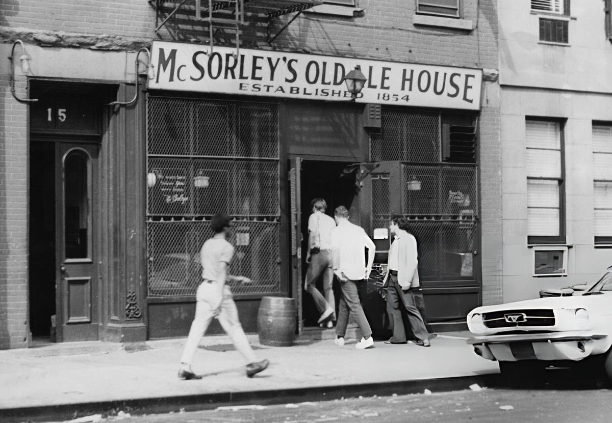 Men Entering Mcsorley'S Old Ale House In The East Village, Manhattan, 1970.