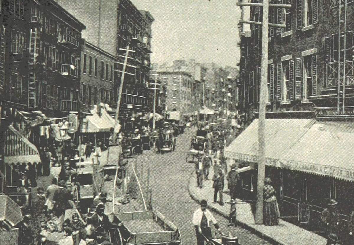 Italian Quarter At 165 Mulberry Bend, New York, 19Th Century.