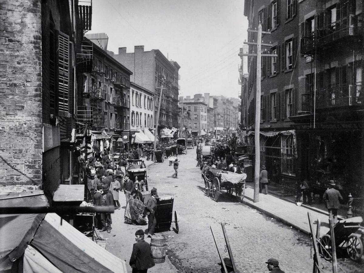 Mulberry Bend In The Five Points Neighborhood, Manhattan, 1890.
