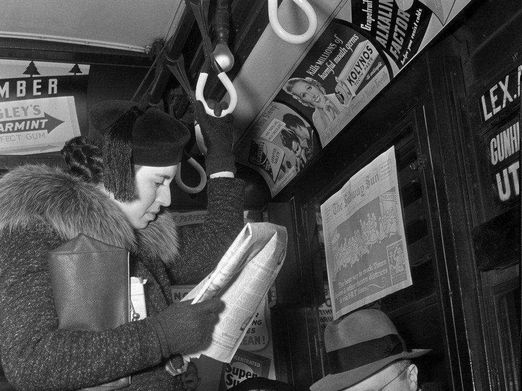 A Worker'S Commute Was Decorated By Illustrated Ads And Courtesy Reminders. Advertisements Lined The Subway Cars From Early In Its History.