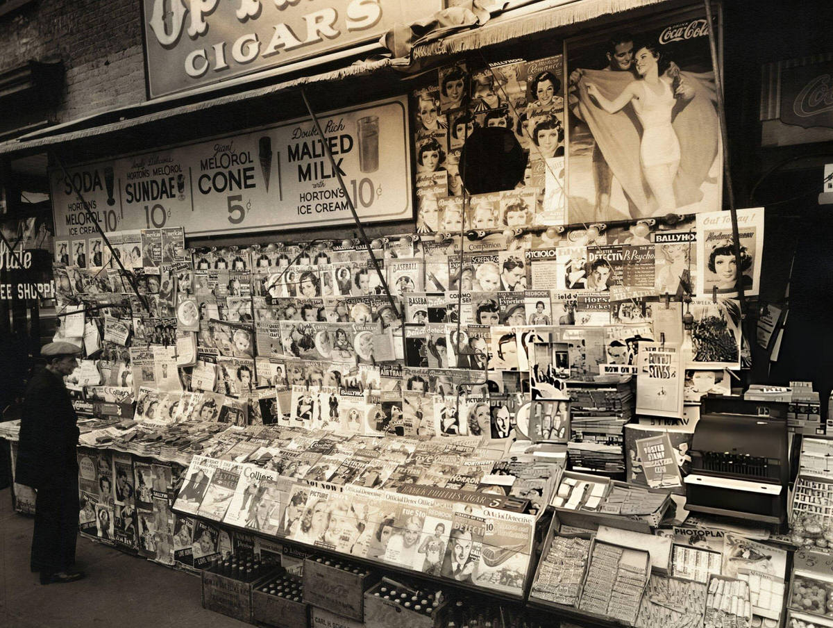 Newsstand At 3Rd Avenue And 32Nd Street, New York, 1935.