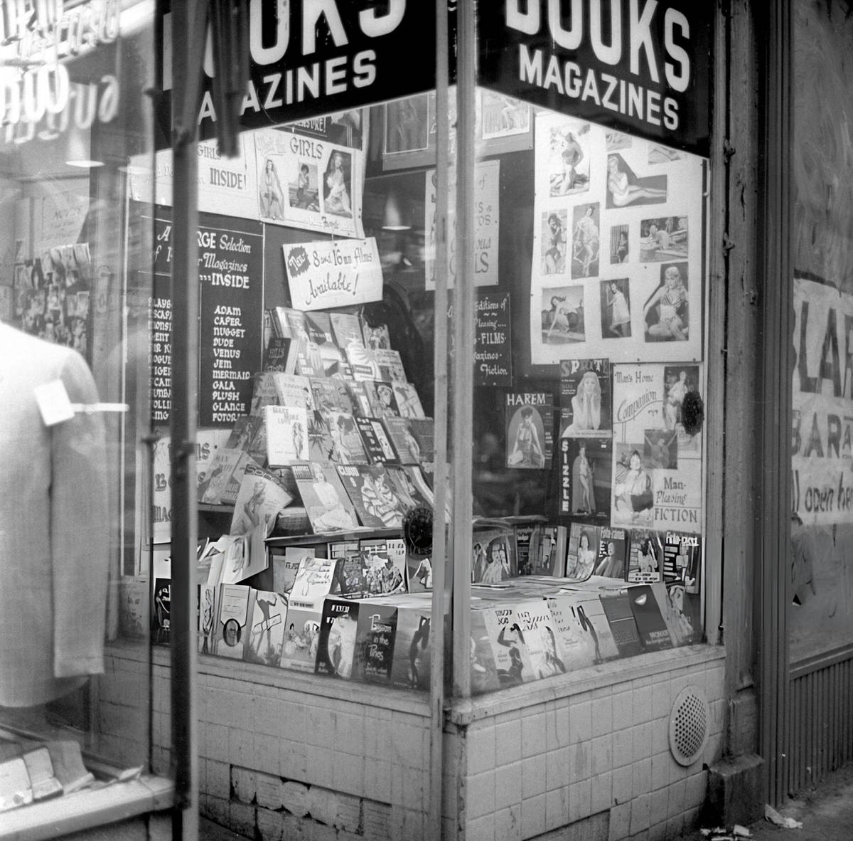 Times Square Movie Marquees And Newsstands, New York, 1960.
