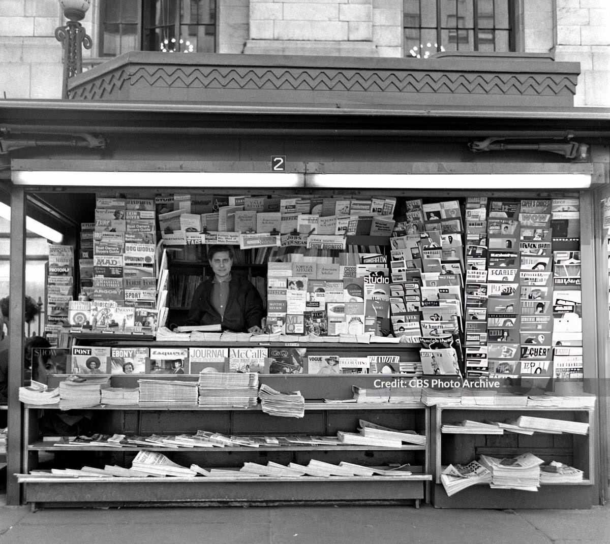 Newsstand On 42Nd Street, New York, 1963.