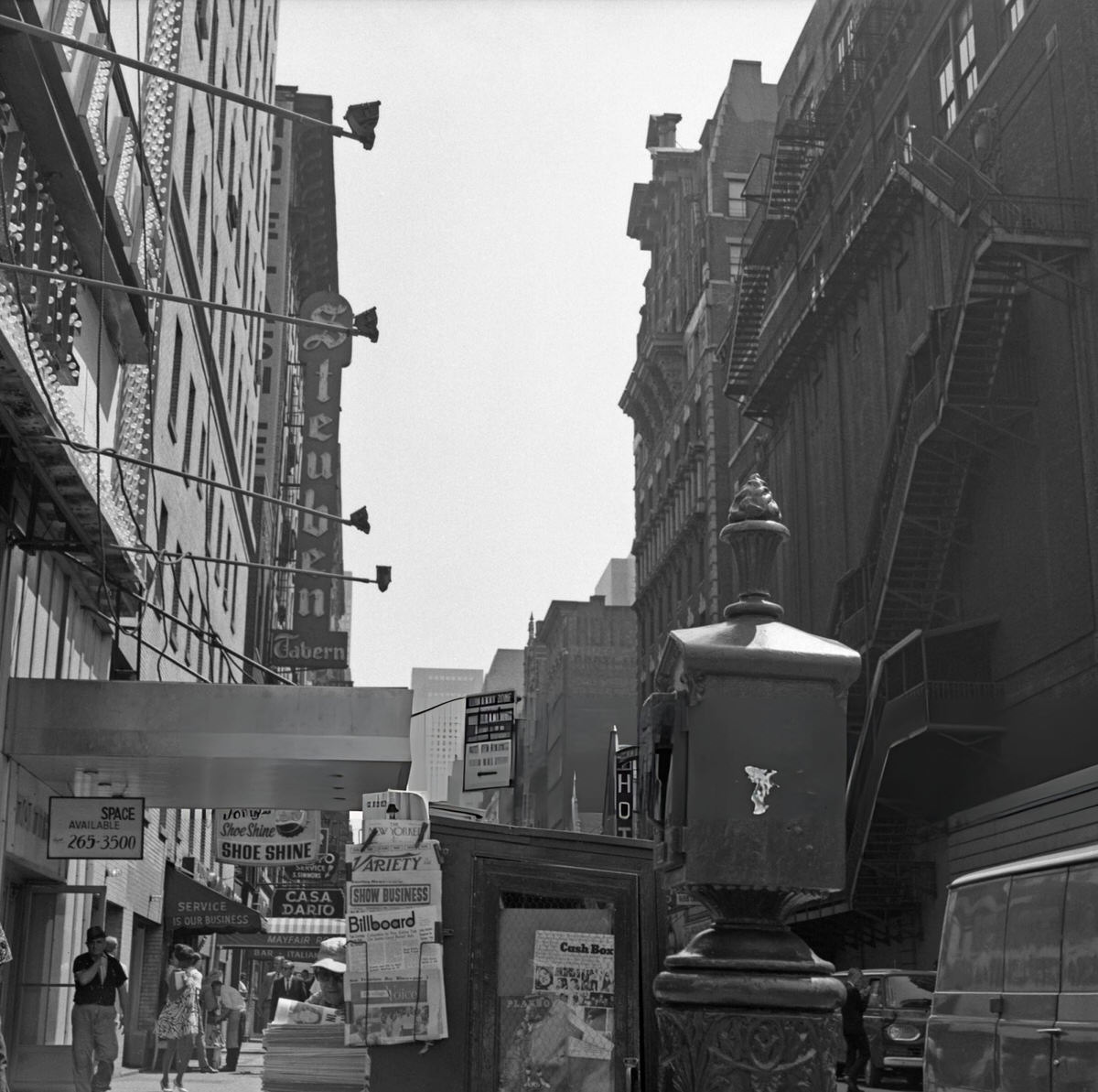 Steuben Tavern And Storefronts On 47Th Street Near Broadway, Times Square, 1967.